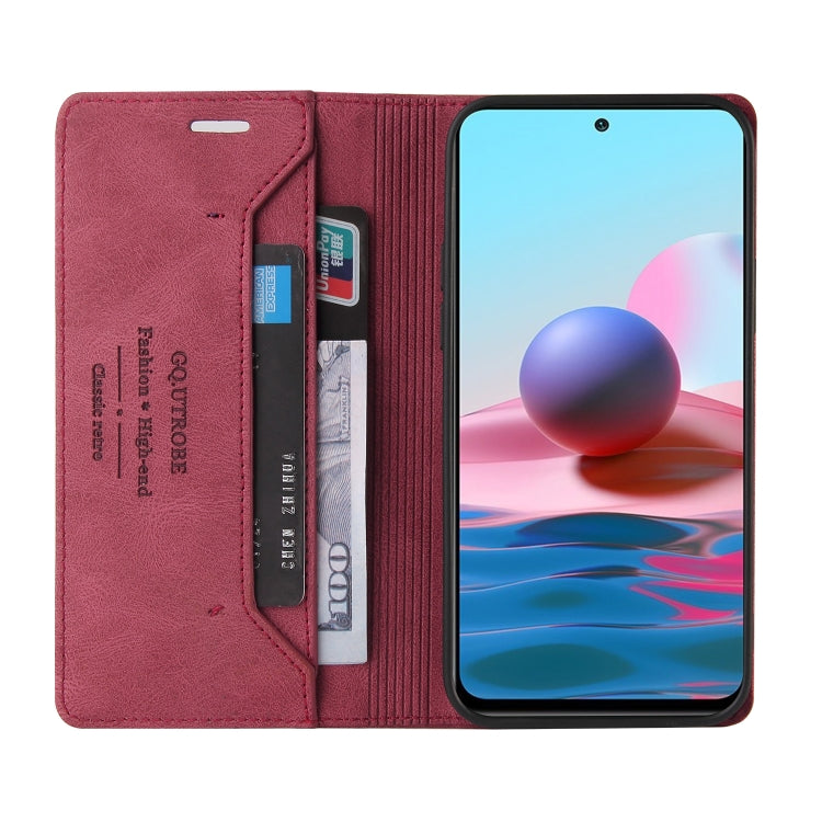 For Xiaomi Redmi Note 10 Skin Feel Anti-theft Brush Horizontal Flip Leather Case with Holder & Card Slots & Wallet