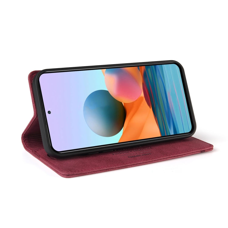 For Xiaomi Redmi Note 10 Pro Skin Feel Anti-theft Brush Horizontal Flip Leather Case with Holder & Card Slots & Wallet