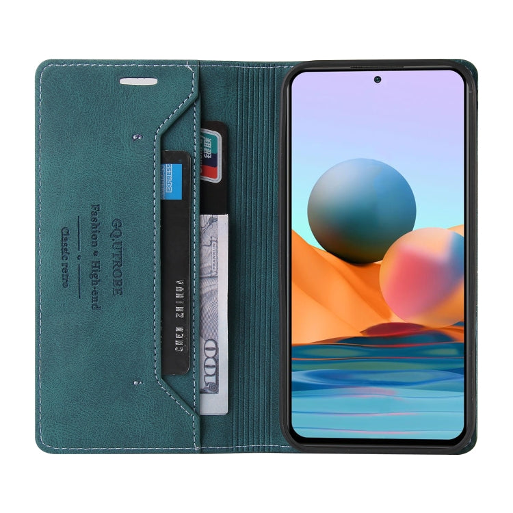 For Xiaomi Redmi Note 10 Pro Skin Feel Anti-theft Brush Horizontal Flip Leather Case with Holder & Card Slots & Wallet