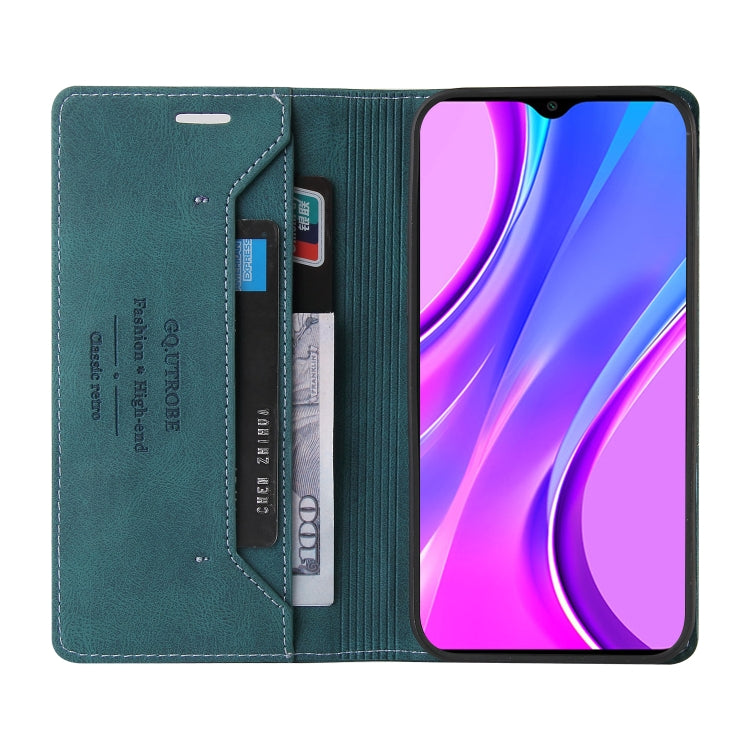 For Xiaomi Redmi 9 Skin Feel Anti-theft Brush Horizontal Flip Leather Case with Holder & Card Slots & Wallet