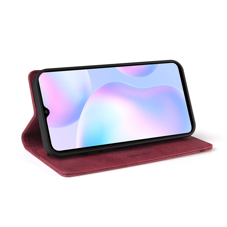 For Xiaomi Redmi 9A Skin Feel Anti-theft Brush Horizontal Flip Leather Case with Holder & Card Slots & Wallet