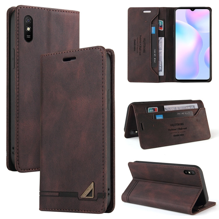 For Xiaomi Redmi 9A Skin Feel Anti-theft Brush Horizontal Flip Leather Case with Holder & Card Slots & Wallet