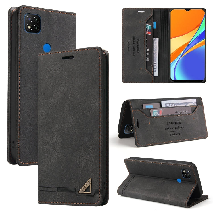 For Xiaomi Redmi 9C Skin Feel Anti-theft Brush Horizontal Flip Leather Case with Holder & Card Slots & Wallet