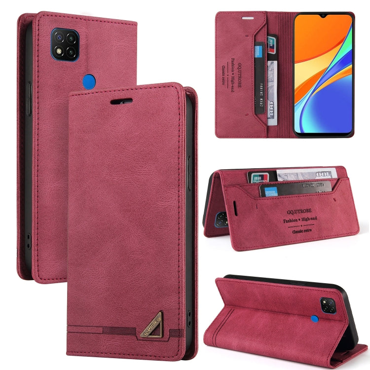 For Xiaomi Redmi 9C Skin Feel Anti-theft Brush Horizontal Flip Leather Case with Holder & Card Slots & Wallet