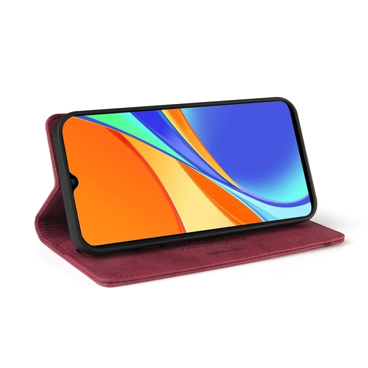 For Xiaomi Redmi 9C Skin Feel Anti-theft Brush Horizontal Flip Leather Case with Holder & Card Slots & Wallet