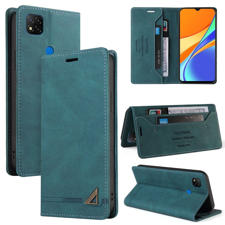 For Xiaomi Redmi 9C Skin Feel Anti-theft Brush Horizontal Flip Leather Case with Holder & Card Slots & Wallet