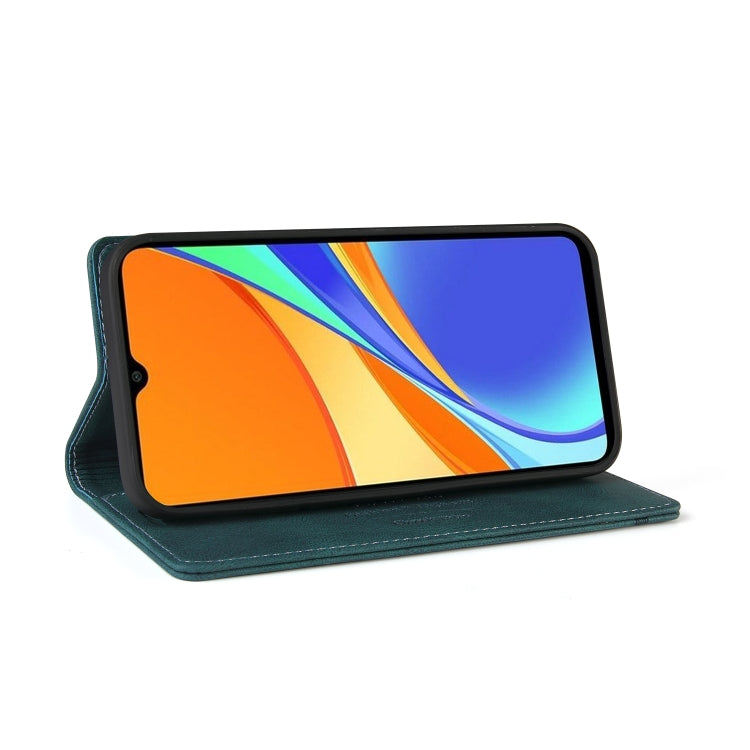 For Xiaomi Redmi 9C Skin Feel Anti-theft Brush Horizontal Flip Leather Case with Holder & Card Slots & Wallet