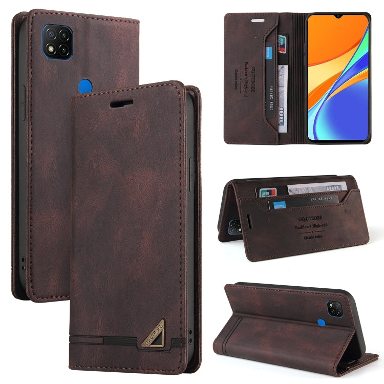 For Xiaomi Redmi 9C Skin Feel Anti-theft Brush Horizontal Flip Leather Case with Holder & Card Slots & Wallet