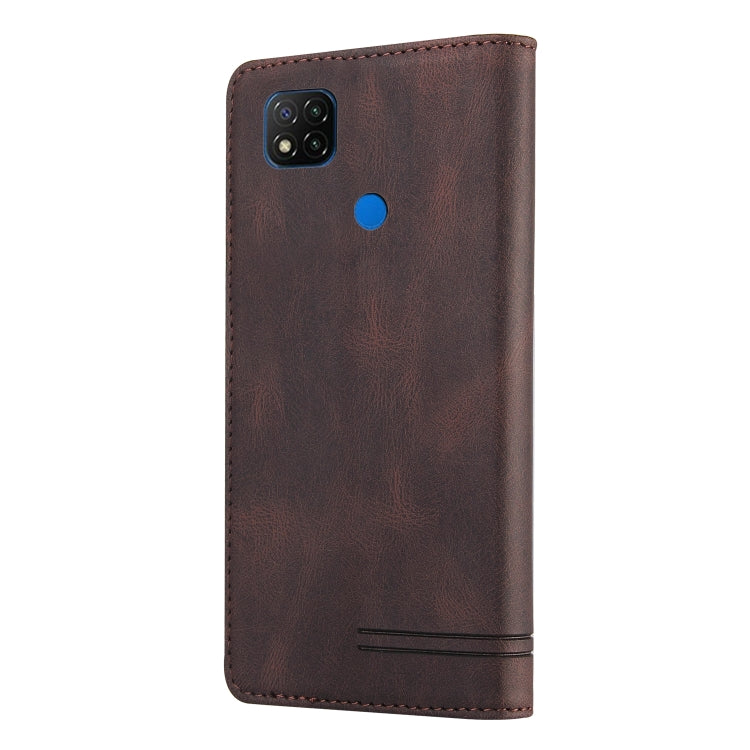 For Xiaomi Redmi 9C Skin Feel Anti-theft Brush Horizontal Flip Leather Case with Holder & Card Slots & Wallet