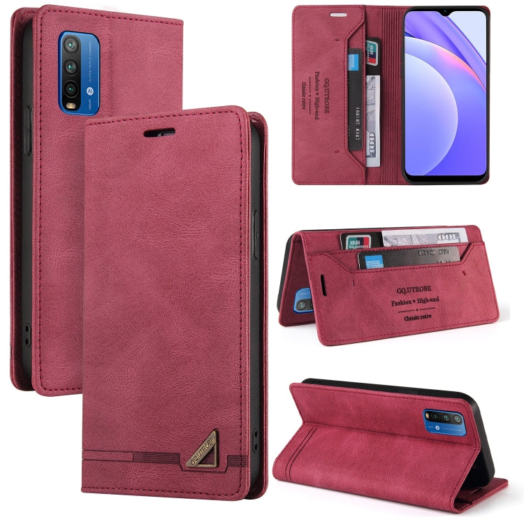 For Xiaomi Redmi 9T Skin Feel Anti-theft Brush Horizontal Flip Leather Case with Holder & Card Slots & Wallet