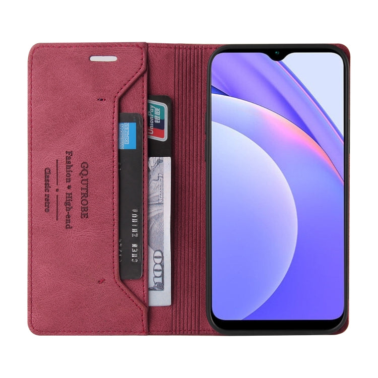 For Xiaomi Redmi 9T Skin Feel Anti-theft Brush Horizontal Flip Leather Case with Holder & Card Slots & Wallet