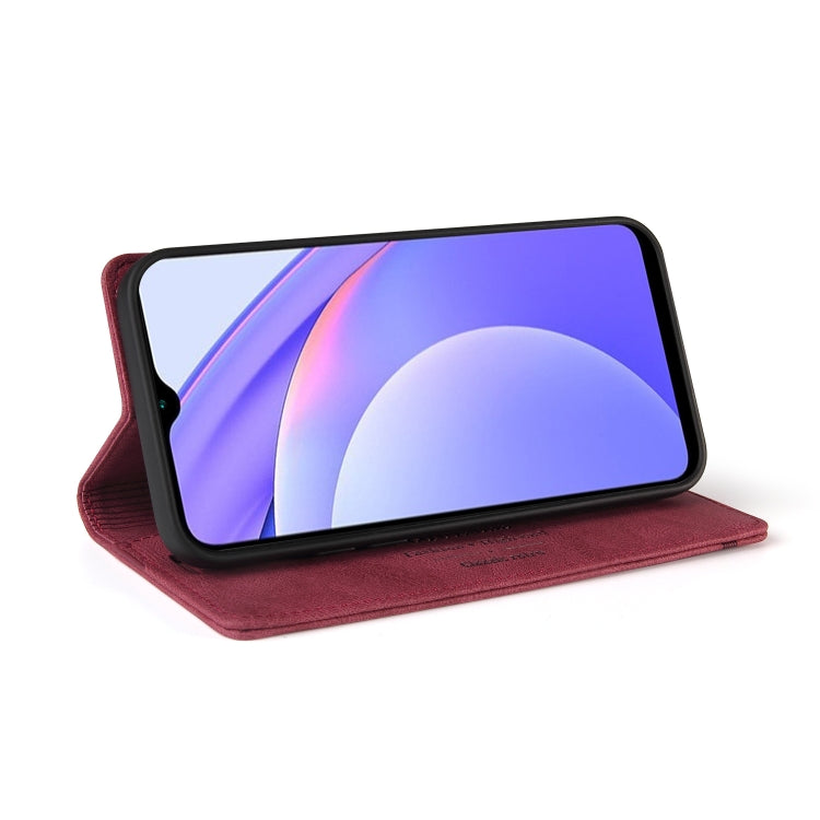 For Xiaomi Redmi 9T Skin Feel Anti-theft Brush Horizontal Flip Leather Case with Holder & Card Slots & Wallet