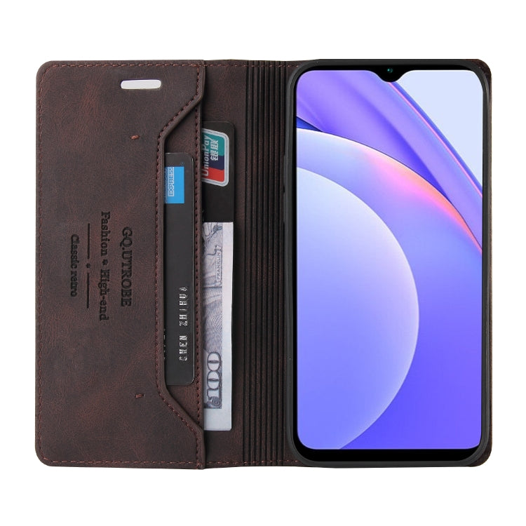 For Xiaomi Redmi 9T Skin Feel Anti-theft Brush Horizontal Flip Leather Case with Holder & Card Slots & Wallet