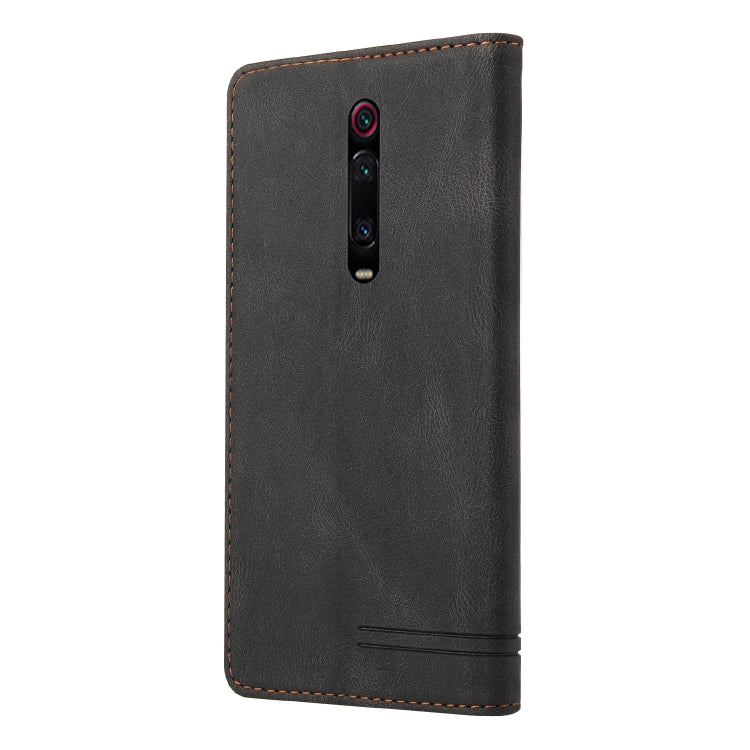 For Xiaomi Redmi K20 Skin Feel Anti-theft Brush Horizontal Flip Leather Case with Holder & Card Slots & Wallet