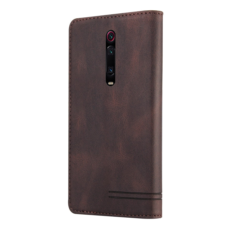For Xiaomi Redmi K20 Skin Feel Anti-theft Brush Horizontal Flip Leather Case with Holder & Card Slots & Wallet