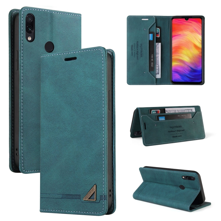 For Xiaomi Redmi Note 7 Skin Feel Anti-theft Brush Horizontal Flip Leather Case with Holder & Card Slots & Wallet