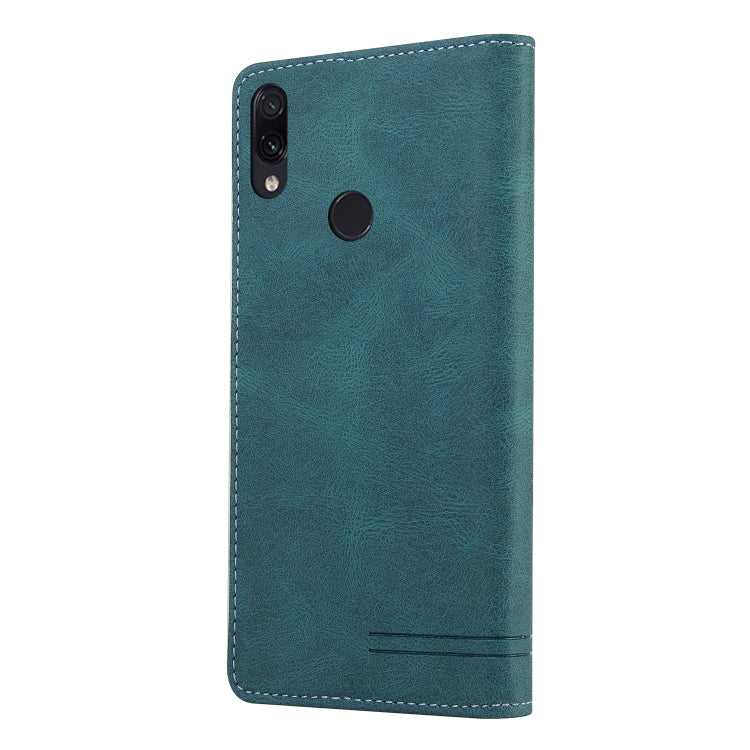 For Xiaomi Redmi Note 7 Skin Feel Anti-theft Brush Horizontal Flip Leather Case with Holder & Card Slots & Wallet