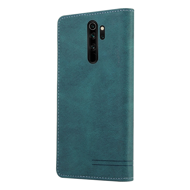 For Xiaomi Redmi Note 8 Pro Skin Feel Anti-theft Brush Horizontal Flip Leather Case with Holder & Card Slots & Wallet