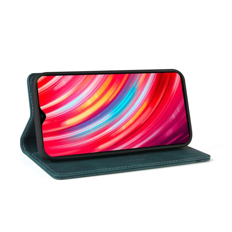 For Xiaomi Redmi Note 8 Pro Skin Feel Anti-theft Brush Horizontal Flip Leather Case with Holder & Card Slots & Wallet