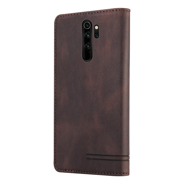 For Xiaomi Redmi Note 8 Pro Skin Feel Anti-theft Brush Horizontal Flip Leather Case with Holder & Card Slots & Wallet