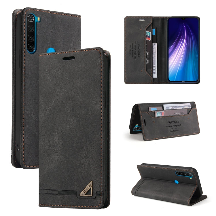 For Xiaomi Redmi Note 8T Skin Feel Anti-theft Brush Horizontal Flip Leather Case with Holder & Card Slots & Wallet