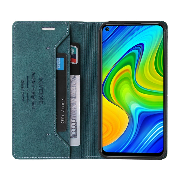 For Xiaomi Redmi Note 9 Skin Feel Anti-theft Brush Horizontal Flip Leather Case with Holder & Card Slots & Wallet