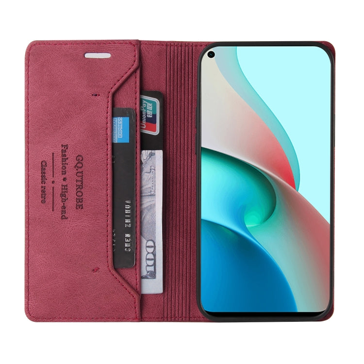 For Xiaomi Redmi Note 9 5G Skin Feel Anti-theft Brush Horizontal Flip Leather Case with Holder & Card Slots & Wallet