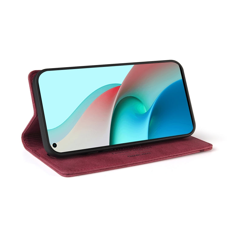 For Xiaomi Redmi Note 9 5G Skin Feel Anti-theft Brush Horizontal Flip Leather Case with Holder & Card Slots & Wallet