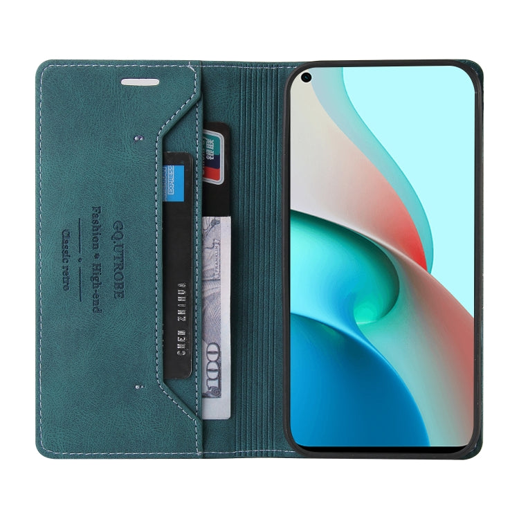 For Xiaomi Redmi Note 9 5G Skin Feel Anti-theft Brush Horizontal Flip Leather Case with Holder & Card Slots & Wallet