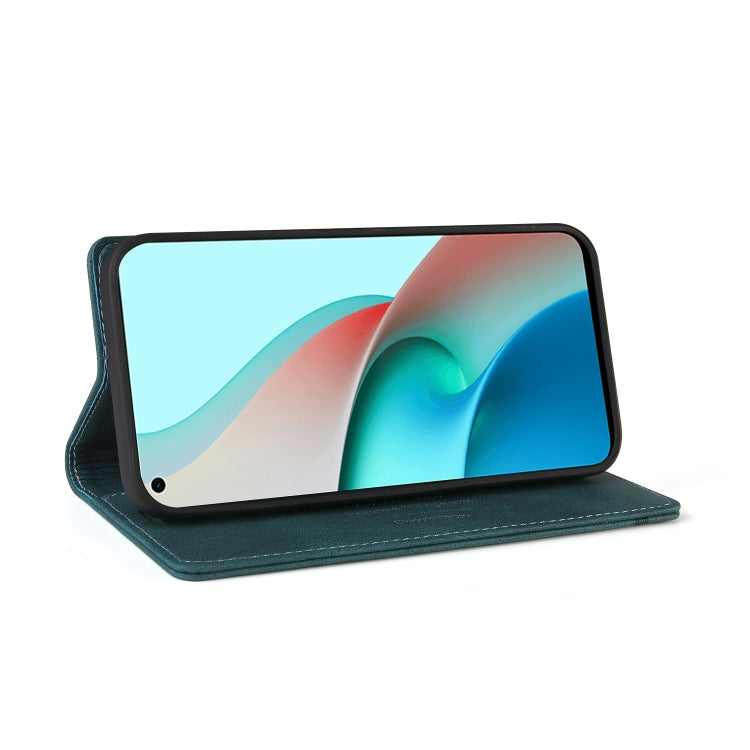 For Xiaomi Redmi Note 9 5G Skin Feel Anti-theft Brush Horizontal Flip Leather Case with Holder & Card Slots & Wallet