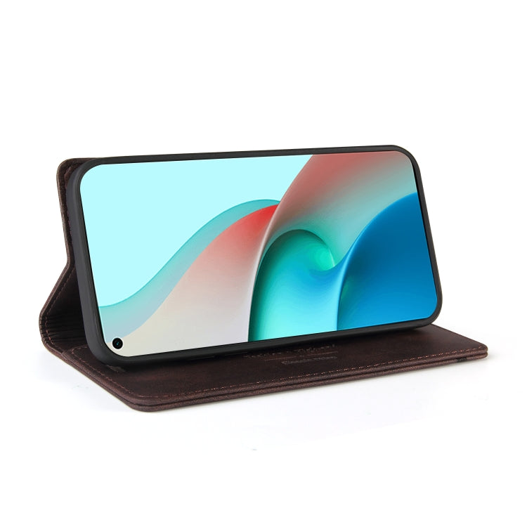 For Xiaomi Redmi Note 9 5G Skin Feel Anti-theft Brush Horizontal Flip Leather Case with Holder & Card Slots & Wallet