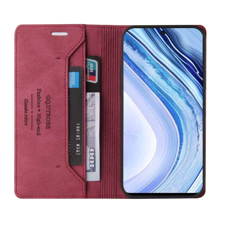 For Xiaomi Redmi Note 9S Skin Feel Anti-theft Brush Horizontal Flip Leather Case with Holder & Card Slots & Wallet