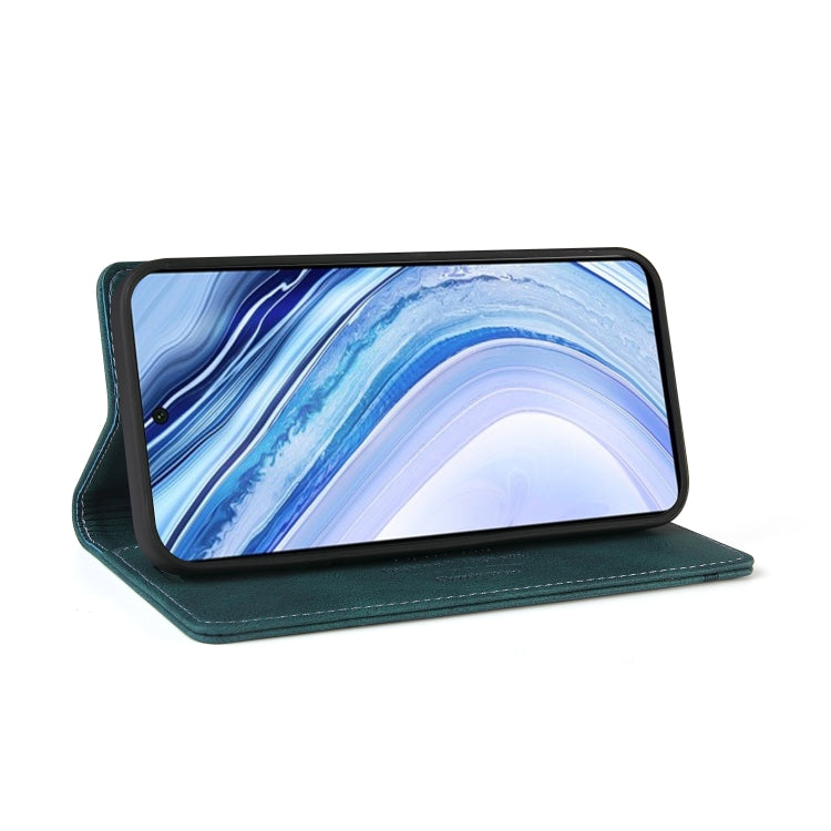 For Xiaomi Redmi Note 9S Skin Feel Anti-theft Brush Horizontal Flip Leather Case with Holder & Card Slots & Wallet