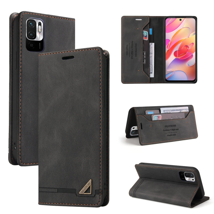 For Xiaomi Redmi Note 10 5G Skin Feel Anti-theft Brush Horizontal Flip Leather Case with Holder & Card Slots & Wallet