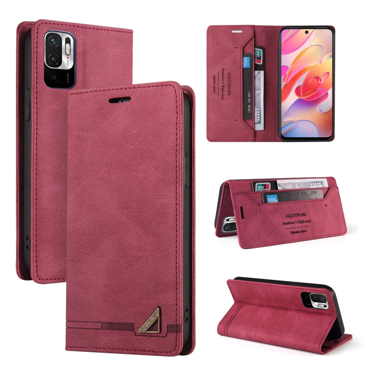 For Xiaomi Redmi Note 10 5G Skin Feel Anti-theft Brush Horizontal Flip Leather Case with Holder & Card Slots & Wallet