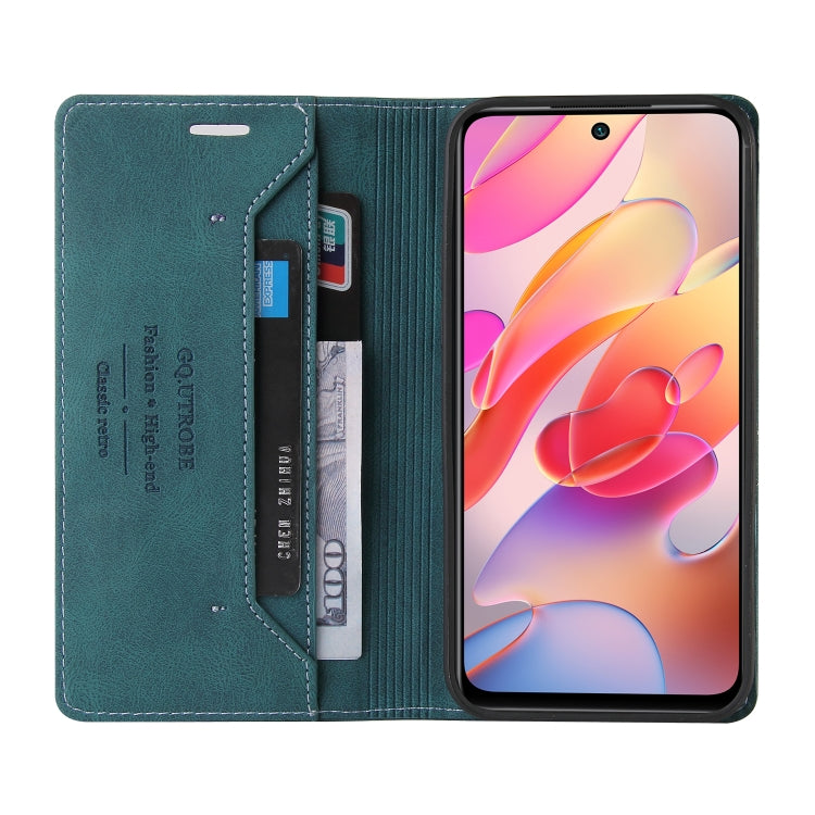 For Xiaomi Redmi Note 10 5G Skin Feel Anti-theft Brush Horizontal Flip Leather Case with Holder & Card Slots & Wallet