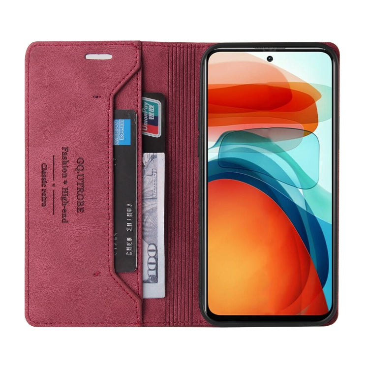 For Xiaomi Redmi Note 10 Pro 5G Skin Feel Anti-theft Brush Horizontal Flip Leather Case with Holder & Card Slots & Wallet