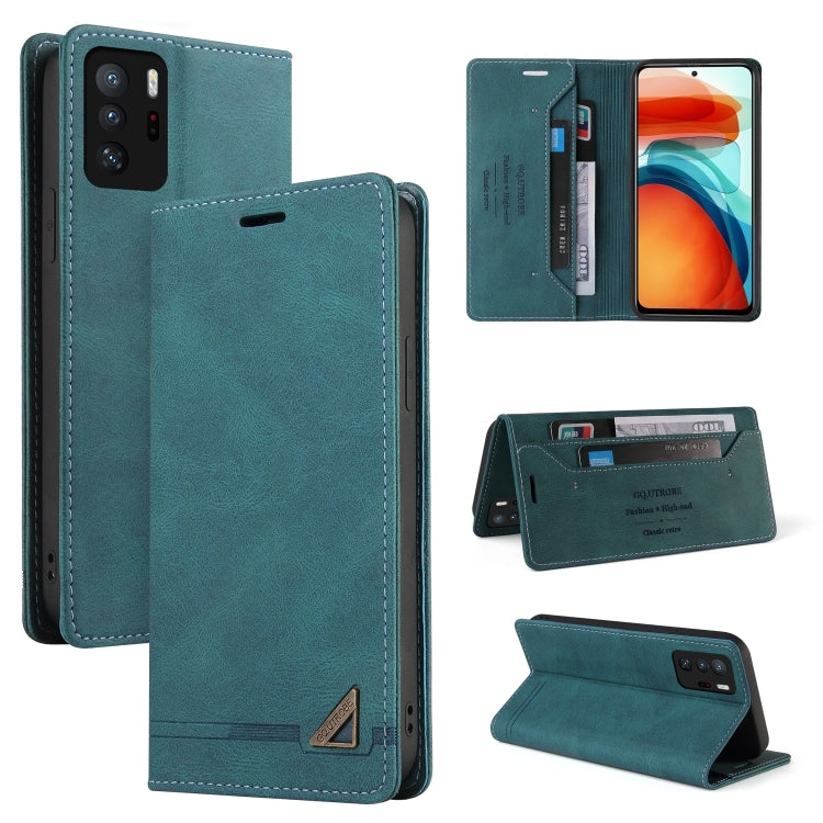 For Xiaomi Redmi Note 10 Pro 5G Skin Feel Anti-theft Brush Horizontal Flip Leather Case with Holder & Card Slots & Wallet