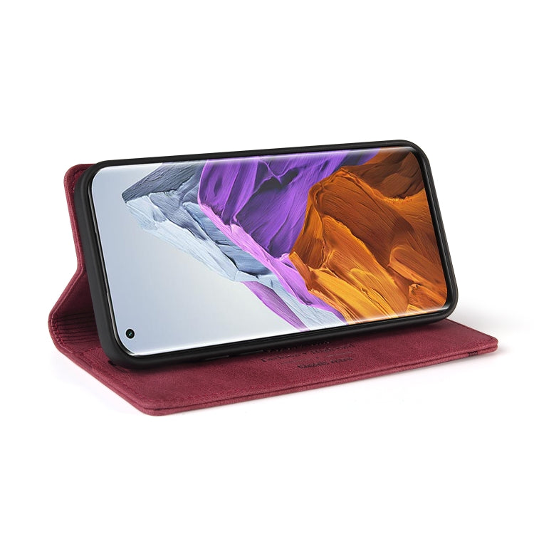 For Xiaomi Mi 11 Pro Skin Feel Anti-theft Brush Horizontal Flip Leather Case with Holder & Card Slots & Wallet