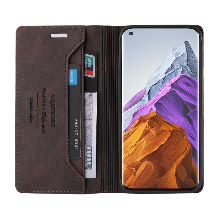 For Xiaomi Mi 11 Pro Skin Feel Anti-theft Brush Horizontal Flip Leather Case with Holder & Card Slots & Wallet