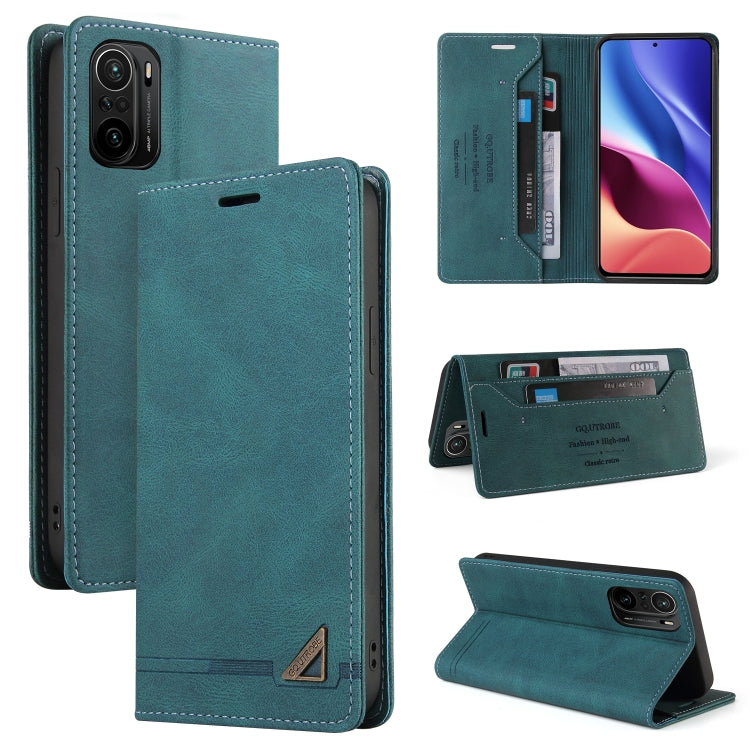 For Xiaomi Poco F3 Skin Feel Anti-theft Brush Horizontal Flip Leather Case with Holder & Card Slots & Wallet