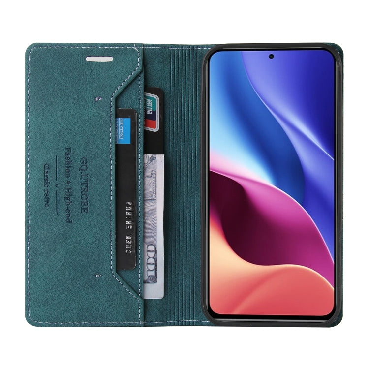 For Xiaomi Poco F3 Skin Feel Anti-theft Brush Horizontal Flip Leather Case with Holder & Card Slots & Wallet