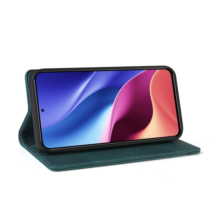 For Xiaomi Poco F3 Skin Feel Anti-theft Brush Horizontal Flip Leather Case with Holder & Card Slots & Wallet