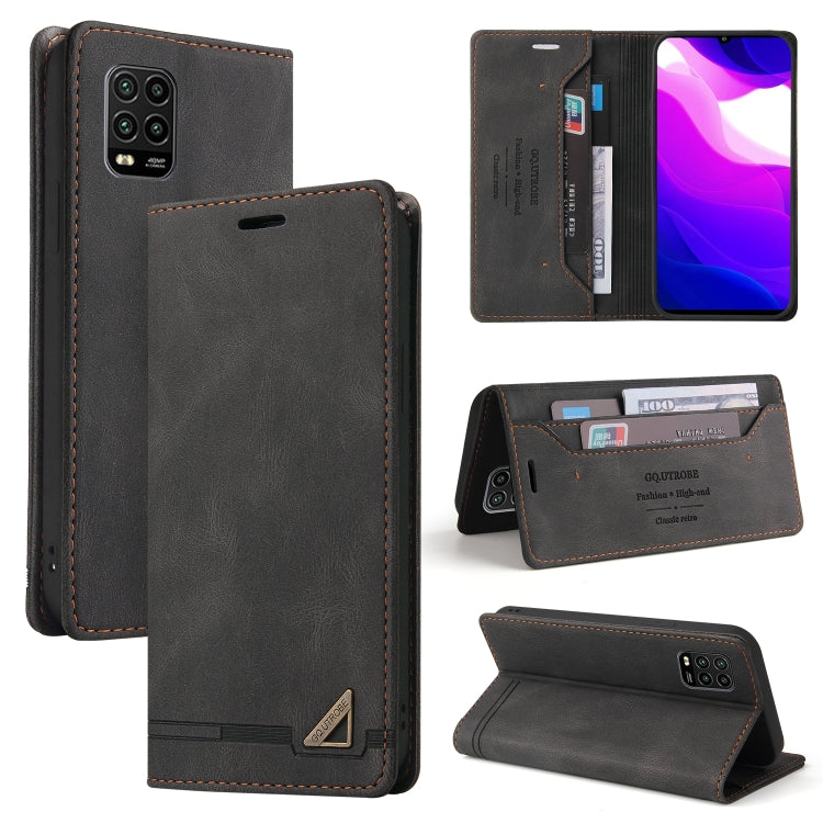 For Xiaomi Mi 10 Lite 5G Skin Feel Anti-theft Brush Horizontal Flip Leather Case with Holder & Card Slots & Wallet