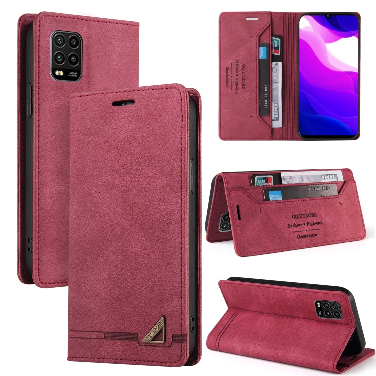 For Xiaomi Mi 10 Lite 5G Skin Feel Anti-theft Brush Horizontal Flip Leather Case with Holder & Card Slots & Wallet