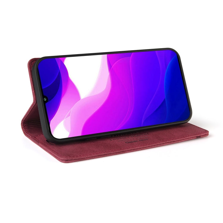 For Xiaomi Mi 10 Lite 5G Skin Feel Anti-theft Brush Horizontal Flip Leather Case with Holder & Card Slots & Wallet