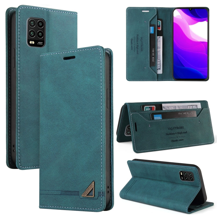 For Xiaomi Mi 10 Lite 5G Skin Feel Anti-theft Brush Horizontal Flip Leather Case with Holder & Card Slots & Wallet