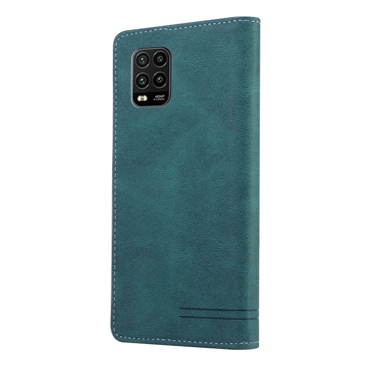 For Xiaomi Mi 10 Lite 5G Skin Feel Anti-theft Brush Horizontal Flip Leather Case with Holder & Card Slots & Wallet