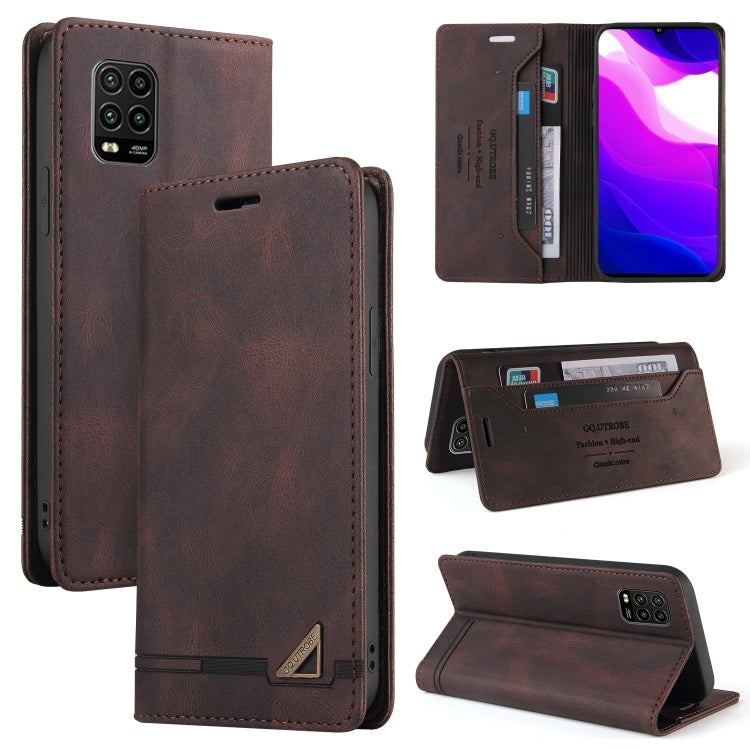 For Xiaomi Mi 10 Lite 5G Skin Feel Anti-theft Brush Horizontal Flip Leather Case with Holder & Card Slots & Wallet