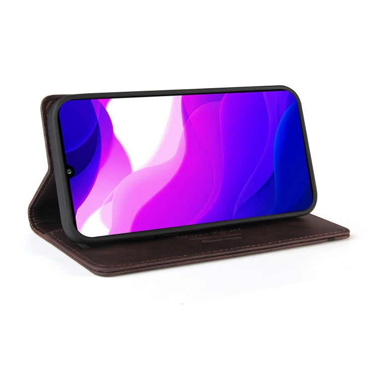 For Xiaomi Mi 10 Lite 5G Skin Feel Anti-theft Brush Horizontal Flip Leather Case with Holder & Card Slots & Wallet